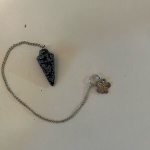 NEW handmade small shop blue crystal butterfly charm pendulum